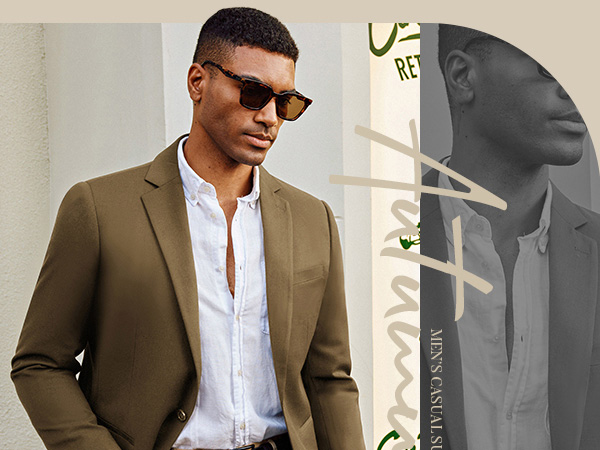 Men''s Blazer Casual Sport Coats Slim Fit One Button Suit Jacket Lightweight Sports Jacket
