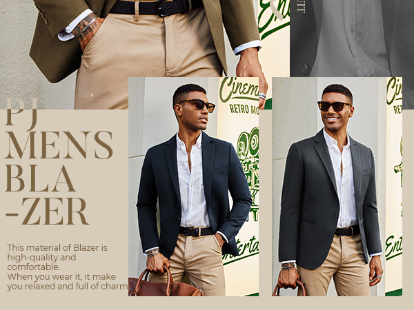 Men''s Blazer Casual Sport Coats Slim Fit One Button Suit Jacket Lightweight Sports Jacket