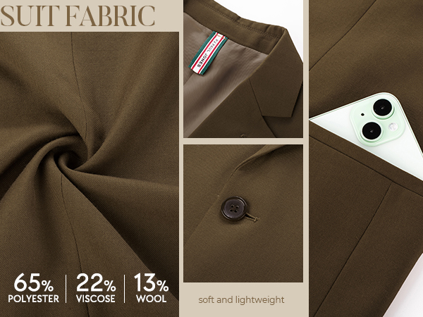 Mens Casual Blazer Suit Jacket Two Button Stretch Sport Coats