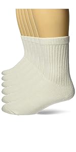Top Flight Men''s Sport Cotton Rib Cushion Crew Socks 6 Pair Pack 