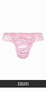 Satin Ruffle Low Rise Thong