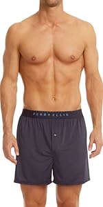 Perry Ellis Men&#39;s Luxe Solid Boxer Shorts