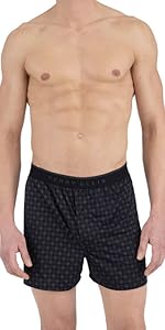 Perry Ellis Men&#39;s Diamond Rim Luxe Boxer Short