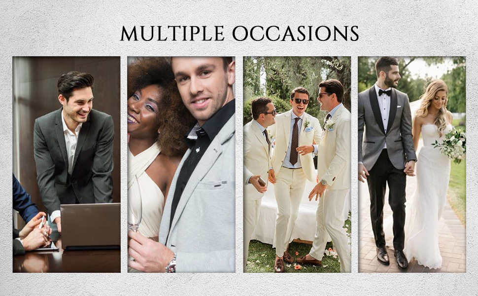 Mens Casual Slim Fit Suit Jacket