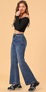 Flare Jeans Denim Pants