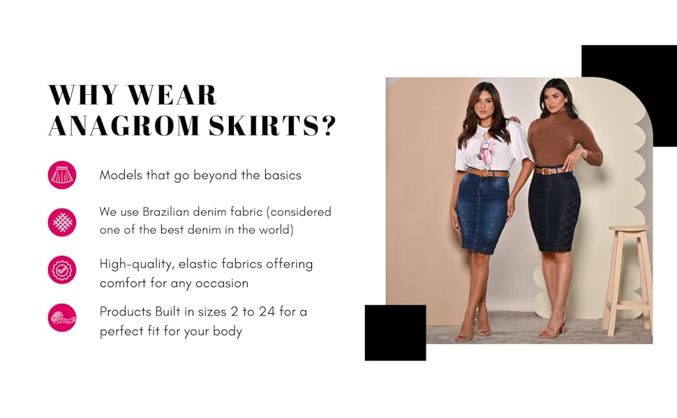 anagrom denim skirts knee length