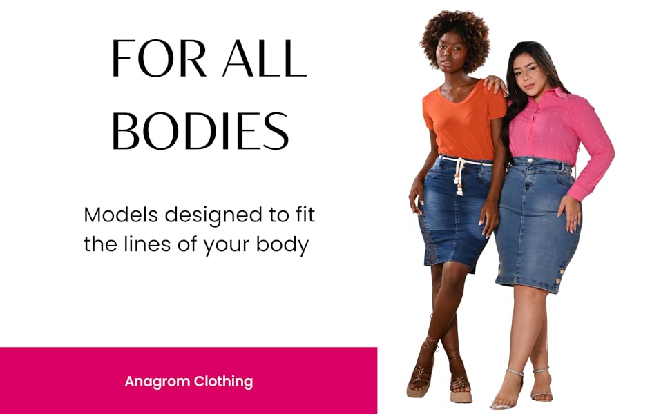 anagrom woman skirt denim plus size