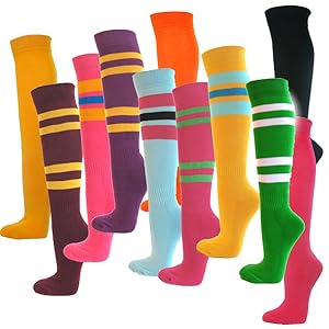 Bright Color sports socks couver cushioned moisture wicking striped solid 