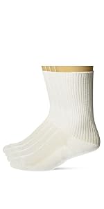 Carolina Ultimate Non-binding Seamless Rib Cotton Crew Socks 4 Pair Pack