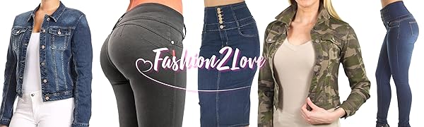 Fashion2Love Junior Plus Size Women Jeans Skirt Jackets Shorts