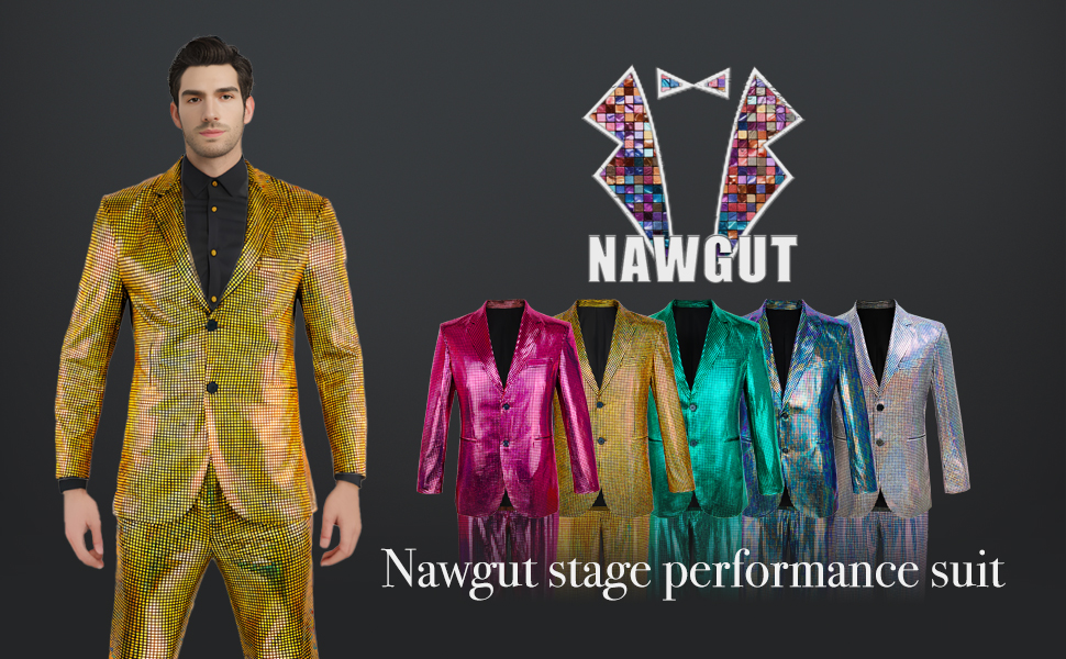 Sequin Blazer Metallic Suit 2 Piece Set