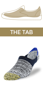 GOLDTOE Tab; invisible liner; no-show sock