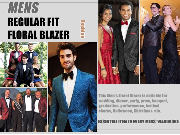 Mens Floral Blazer