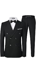 0195 double breasted peak lapel suits