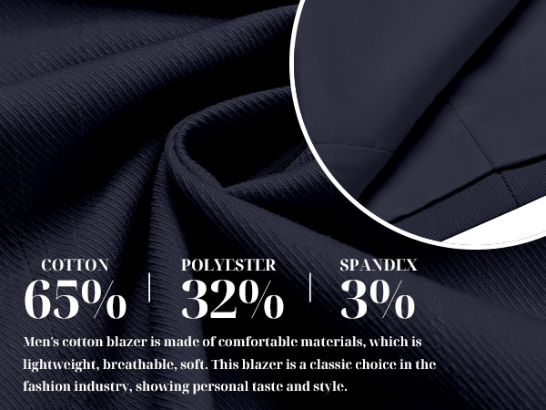 cotton sports coat for men