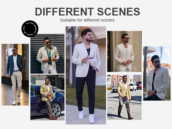 Men''s Casual Blazer Cotton Linen Suit Jackets