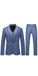 Mens 3 Piece Suits Slim Fit Formal Tuxedo Suit Set one Button Dinner Dress Wedding Prom Business