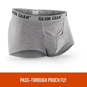 Guide Gear Men''s Briefs, 6 Pack Pass Through Pouch Fly