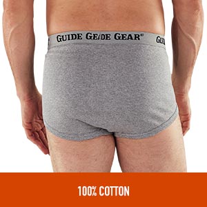 Guide Gear Men''s Briefs, 6 Pack 100% Cotton