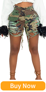 camo fringe shorts