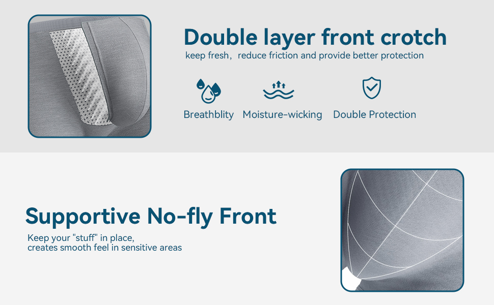 Double layer no fly crotch