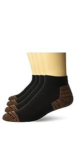 Carolina Ultimate Men''s Copper Ultra-Dri Seamless Low Cut Socks 4 Pair Pack