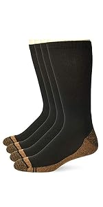 Carolina Ultimate Men''s Copper Ultra-Dri Seamless Boot Crew Socks 4 Pair Pack