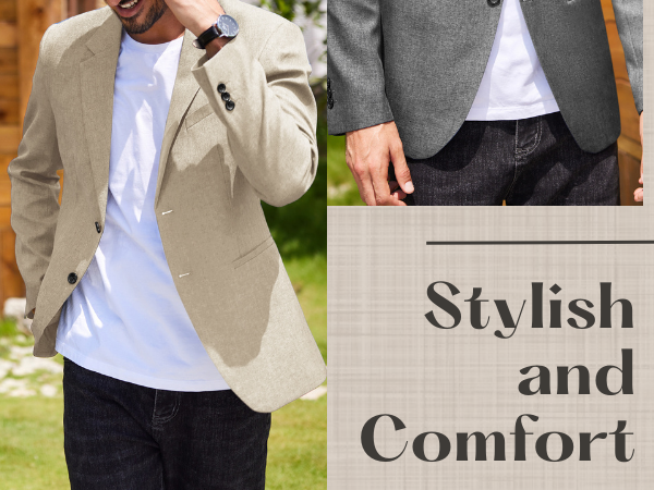 men lightweight suit jacket
