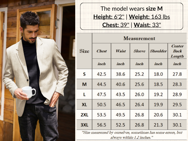 men slim fit blazer