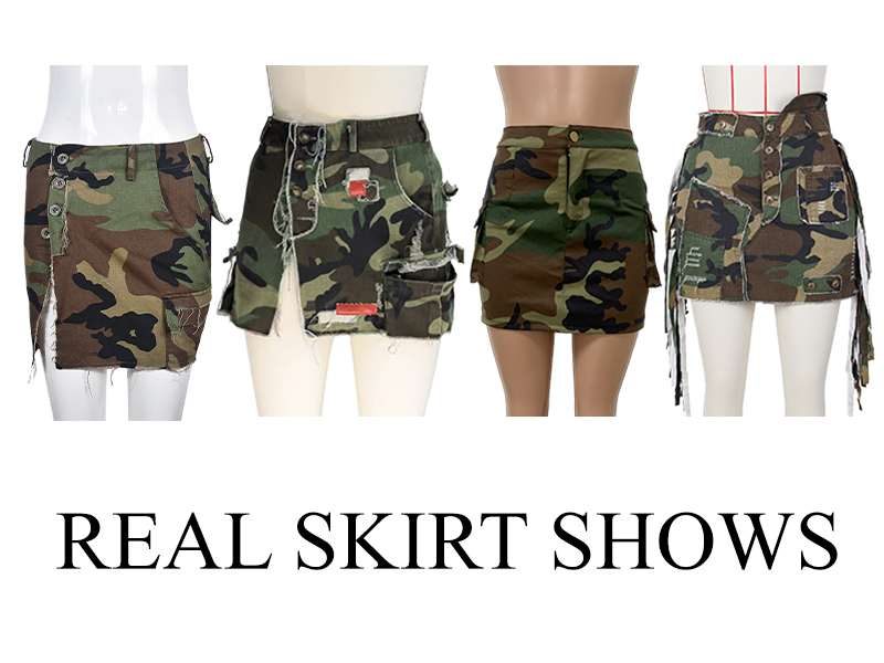 camo cargo skirt