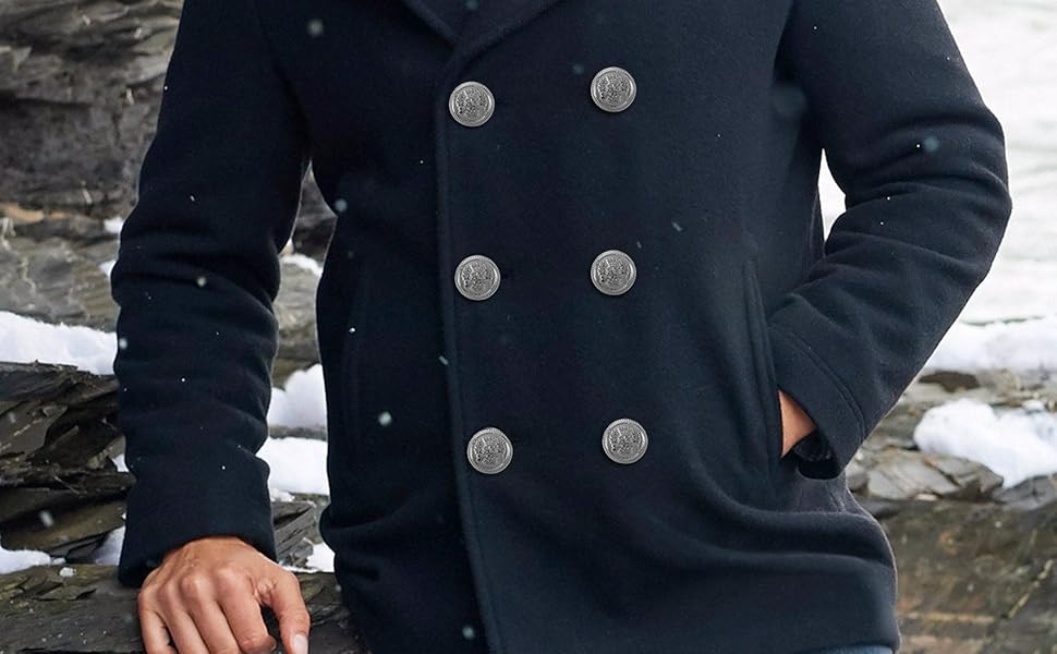 Silver Metal Blazer Button