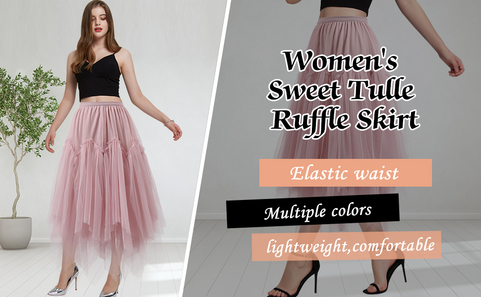 midi tulle skirts