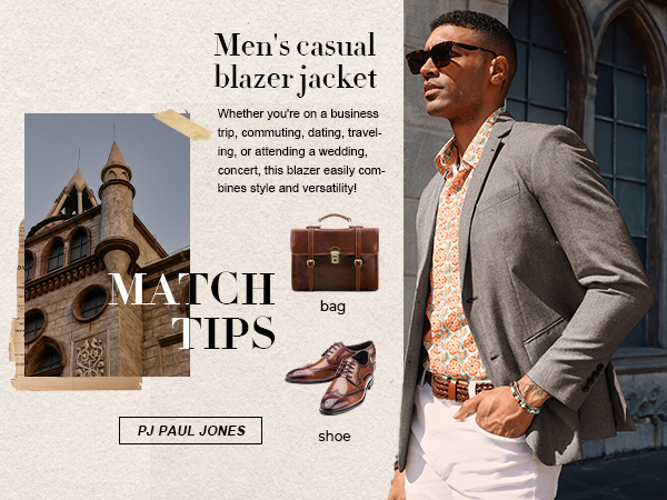 Mens Blazer Casual Two Button Cotton-Linen Sport Coat Lightweight Plaid Suit Jackets
