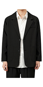 men''s solid blazers casual slim suit jackets lapel collar blazer fall suit jacket