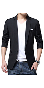 men''s solid blazers casual slim suit jackets lapel collar blazer fall suit jacket