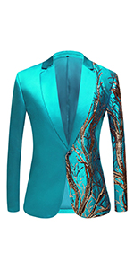 men''s suit jacket fall jackets casual party blazers print blazer