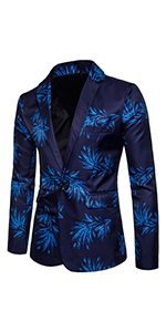 men''s suit jacket fall jackets casual party blazers print blazer