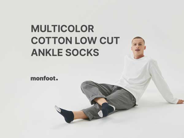 multicolour cotton low cut ankle socks