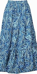 Reversible paisley skirt