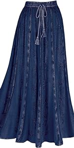 overdyed embroidered skirt