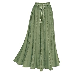 olive maxi skirt