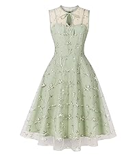 MXN 5122 Wellwits Women&#39;s Floral Mesh Tulle Homecoming Bridesmaid Cocktail Dress Light Green