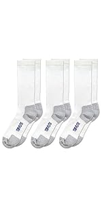 Top Flite Men&amp;#39;s Coolmax Seamless Sport Ribbed Crew Socks 3 Pair Pack