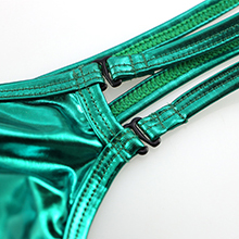 Mens Jockstrap Thong Liquid Metallic Contour Pouch Bikini G-String…