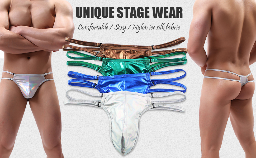 Men''s Shiny Metallic G-String Thong T-Back Jockstrap Sexy Underwear
