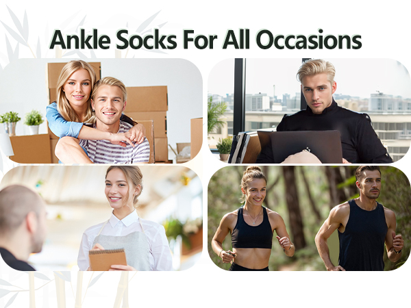 +MD 6 Pairs Ankle Quarter Socks for Women and Men