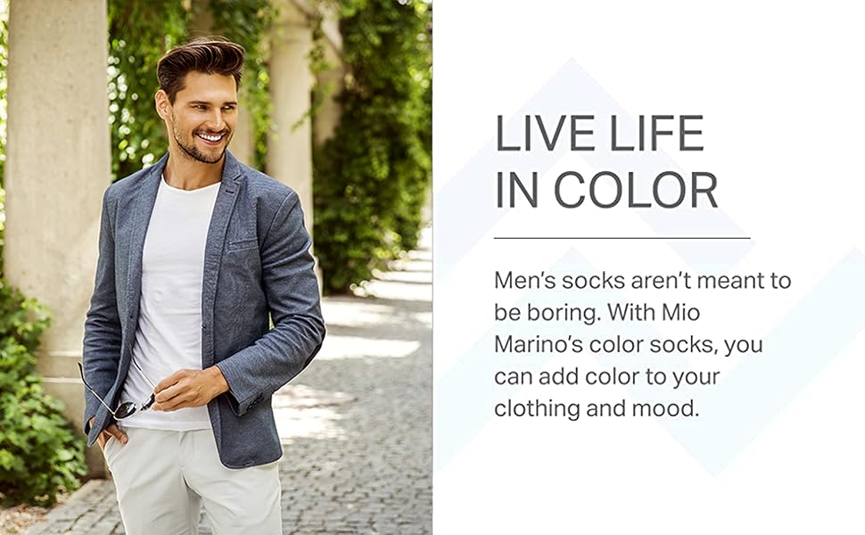 Mio Marino mens dress socks fun colorful 