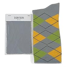 Silver Diamond Argyle Men''s Socks and Davids Bridal MISTIC color for Silver/Grey Color Theme Wedding