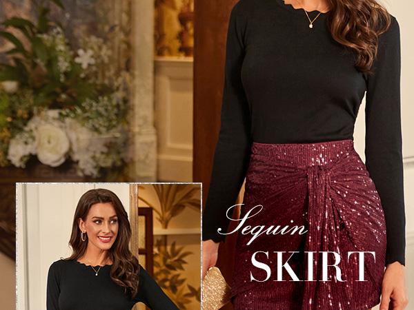 sequin skirt