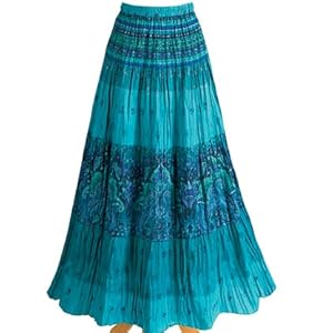 teal maxi skirt